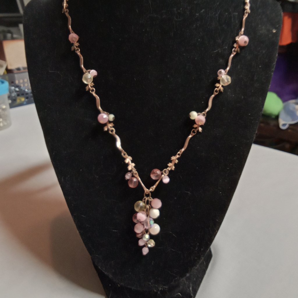 Cookie Lee Pink Bead Necklace